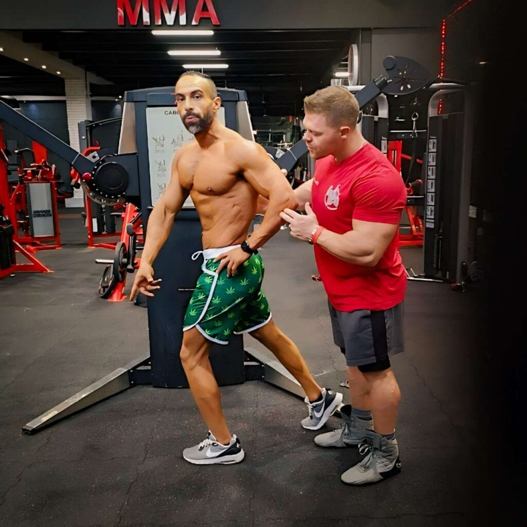 Picture of Coach Christian Williams and his client Khodir after achieving amazing fat loss